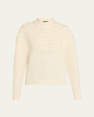 Theory Cashmere-Blend Cable-Knit Sweater