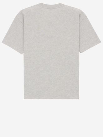Saint Laurent Cotton Piqu&eacute; Logo-Embroidered T-Shirt - Gray