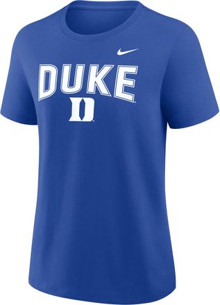 Nike Duke Arch Logo Nike Womens College T-Shirt in Blue | 01K94EVDU-SYS