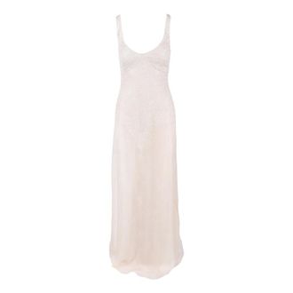 Elisabetta Franchi Dames, Jurken, Wit, Maat: S Chiffon