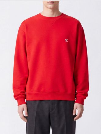 Celine Triomphe Logo Contrast-Embroidered Cotton Crewneck Sweatshirt