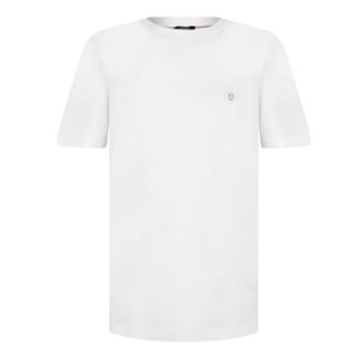 HUGO BOSS Strak zittend T-shirt voor heren met minimalistisch logo (Wit)