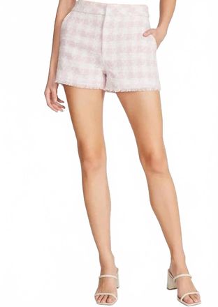 BB Dakota Tweed Check Short In Pink