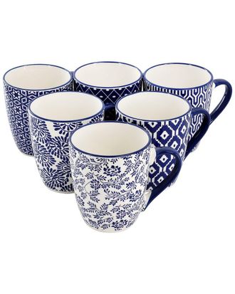 Elama Declan 6pc Stoneware Mug Set