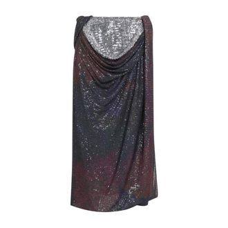 Maison Margiela Gedrapeerde maxi-rok met paillettenprint - Dames - Rokken - Veelkleurig - Maat: XS Zijde