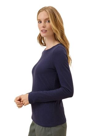 Pact Organic Cotton Featherweight Slub Long Sleeve Tee in Eclipse at Nordstrom, Size Small