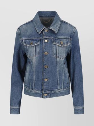 Golden Goose flap pocketed collar stitched denim jacket