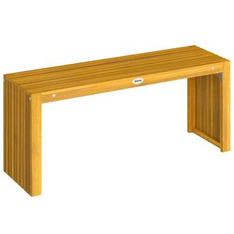 OUTSUNNY Banco de jard&iacute;n 110x30x45 cm madera natural