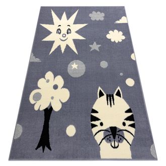 RugsX Rugsx - Alfombra Bcf Flash Smile 3992 - Sol Gris Grey 200x300 Cm