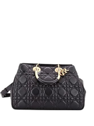 Dior Lady 95.22 Bag Cannage Embossed Leather Large tote bag - women - Calf Leather - One Size - Black