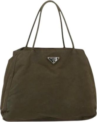 Prada Pre-owned Tote Bags, female, Green, Size: ONE SIZE Pre-owned Vintage Tote Bag