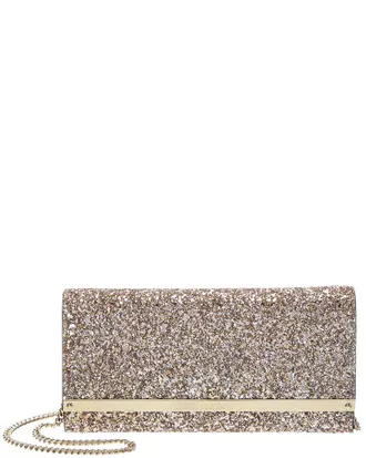 Jimmy Choo London Milla Glitter Wallet On Chain