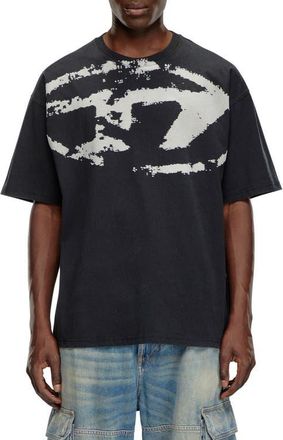 Diesel T-Boxt-N14 Flocked Logo T-Shirt in Black at Nordstrom, Size X-Large