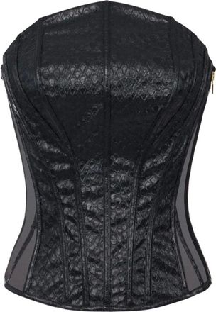 Elisabetta Franchi Bustier Top - Dames - Tops - Zwart - Maat: M Leer