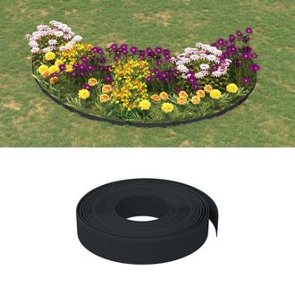 Berkfield Home Garden Edgings 5 pcs Black 10 m 10 cm Polyethylene