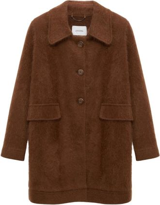 Dorothee Schumacher Jassen, Dames, Bruin, L, Wol, Fluffy Statements Jacket