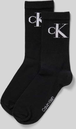 Calvin Klein Jeans Socken mit Label-Print im 2er-Pack in Black, Größe 35-38