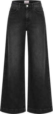 Marella Emme Wijde Jeans - Dames - Loose Fit Jeans - Zwart - L - Denim - Jeans