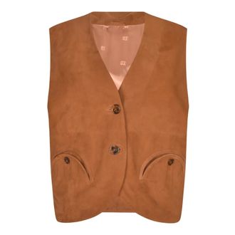 Blazé Milano Vests, female, Brown, Size: L Chic Jackets for a Stylish Look