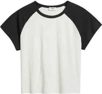 Elwood Raglan Sleeve T-Shirt in Black Off White at Nordstrom, Size Xx-Large