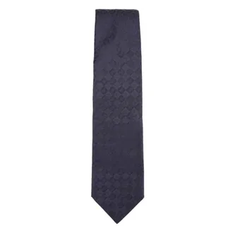 Emporio Armani Klassieke Zijden Stropdas - Heren - Accessoires - Blauw - Maat: ONE Size Zijde