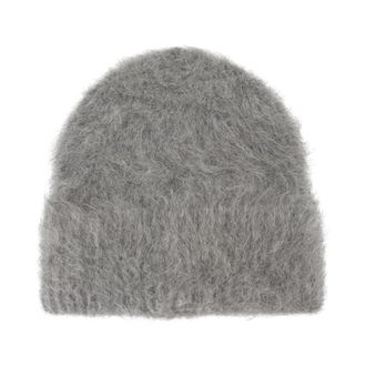 Toteme Alpaca Wol Beanie in Grijs - Dames - Hoeden - Grijs - ONE Size - Wol - Accessoires