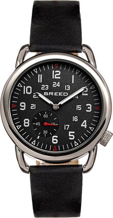 Breed Regulator Watch with Genuine Leather Strap and Seconds Sub-Dial