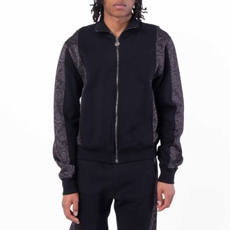 Versace Barocco Jacquard Lurex Zip Sweatshirt