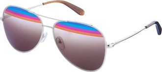 Ferragamo Zonnebril - Dames - Accessoires - Geel - Maat: ONE Size Zijde
