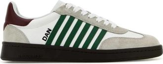 Dsquared2 Witte leren Boxer sneakers - Heren - Sneakers - Veelkleurig - 41 1/2 EU - Schoenen