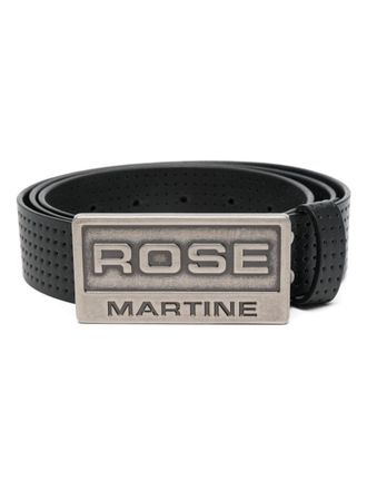 Martine Rose Geperforeerde sport riem - Zwart
