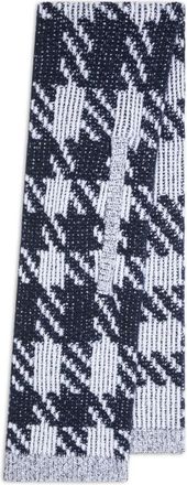 Dries Van Noten Sciarpa con motivo pied-de-poule - Blu