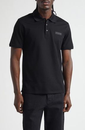 Givenchy Regular Fit Logo Patch Cotton Piqu&eacute; Polo in Black at Nordstrom, Size Xx-Large