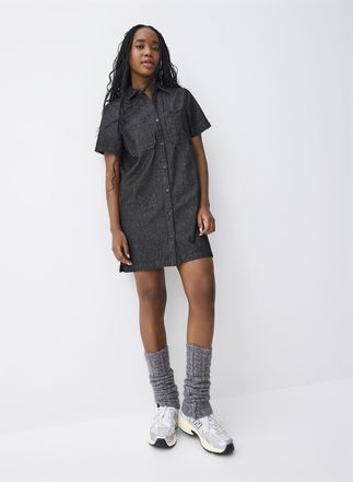 Twik Womens Patch-pocket denim shirt dress