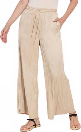 Lyss&eacute; Packable Pleated Palazzo Pants In Chablis