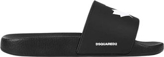 Dsquared2 Zwarte Slippers - Heren - Sandalen - Zwart - 39 EU - Schoenen