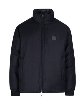 Emporio Armani Tailored Black Jacket With Minimalist Design And Classic Collar