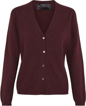 Cortana Kasjmier Bordeaux Vest - Dames - Vesten - Paars - S - Kasjmier - Truien & Vesten