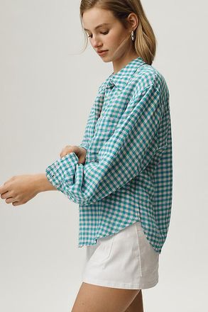 Maeve Shrunken Bennet 100% European Linen Buttondown Shirt