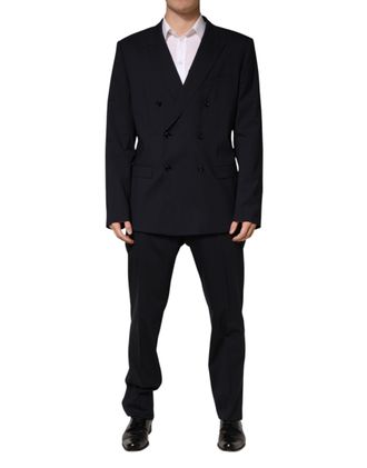 Dolce & Gabbana Blue MARTINI Double Breasted 2 Piece Mens Suit (Pre-Owned)