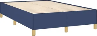 vidaXL Estructura De Cama Sin Colch&oacute;n Tela Azul 120x190 Cm Vidaxl