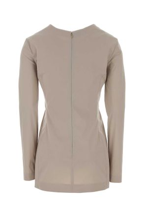 Miu Miu Stretch Poplin Mini Dress - Beige