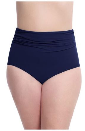 Gottex Tutti Frutti Full Figure High Waist Bottom in Navy at Nordstrom, Size 18W
