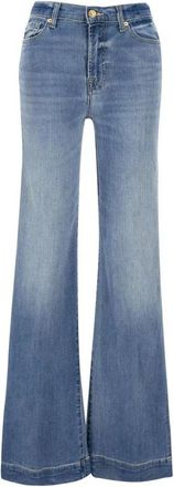 7 For All Mankind Jeans Flare - Dames - Flared Jeans - Blauw - W25 - Katoen - Jeans