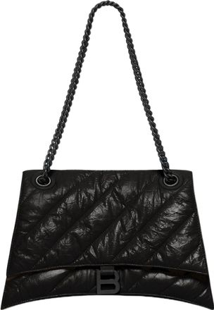 Balenciaga (WMNS) Balenciaga Crush Medium Chain Bag Quilted Black 716393210IY1000