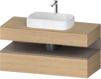 Duravit Duravit - Qatego Consola Mueble Bajo Lavabo, 1 Extra&iacute;ble, 1 Caj&oacute;n