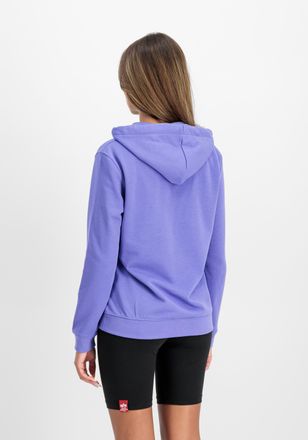 Alpha Industries Hoodie ALPHA INDUSTRIES New Basic Hoodie BL W, Damen, Gr. XS, lila (electric violet), Obermaterial: 80% Baumwolle, 20% Polyester, regular fit, Sweatsh