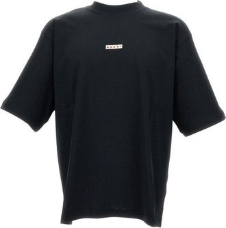 Marni Straight Cut Cotton T-Shirt With Crew Neck