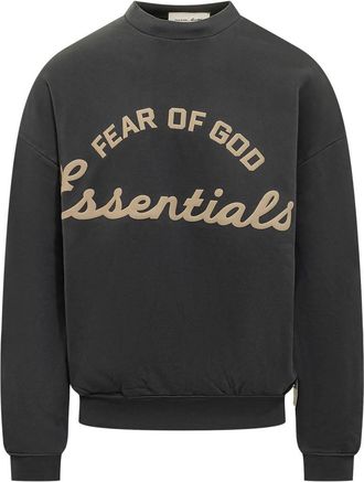 Fear of God Black Graphic Crew Neck Sweatshirt