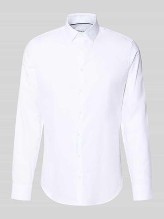 Jake*s Slim Fit Business Hemd aus Baumwolle mit Kentkragen in Weiss, Gr&ouml;&szlig;e 43/44